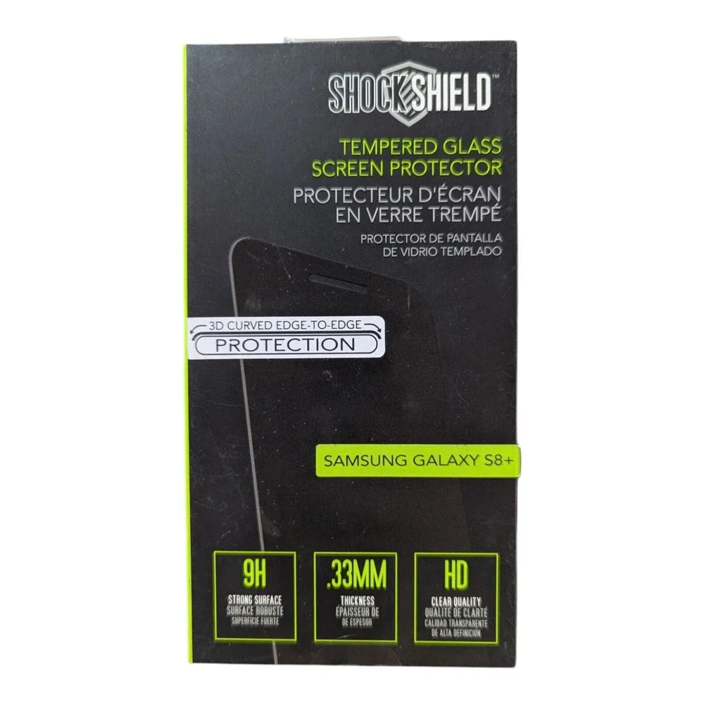 G6. Shock Shield Tempered Glass Screen Protector for‎ Samsung Galaxy S8 - Clear